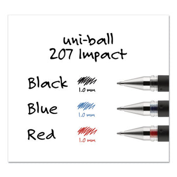 uni-ball® 207 Impact Gel Pen, Stick, Bold 1 Mm, Blue Ink, Black Barrel freeshipping - TVN Wholesale